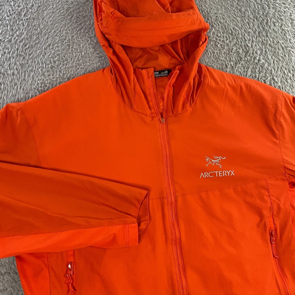 Arc'teryx Atom SL Hoody Mens Large Windbreaker Jacket Hooded Nylon Orange